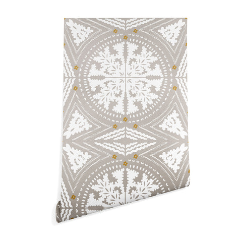 Iveta Abolina Floral Dove Grey Wallpaper